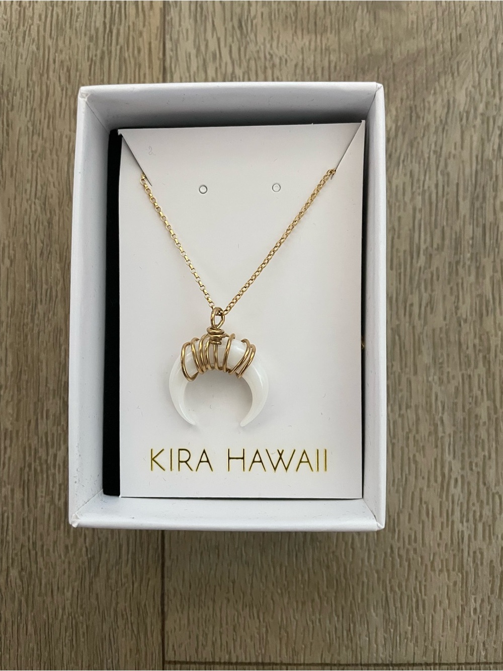 NEW WITH TAG 14k GF CRESCENT MOON KIRA HAWAII NECKLACE